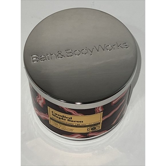 Bath & Body Works CANDIED MAPLE BACON Limited Edition Large 3-Wick Candle 2022 - Picture 7 of 16